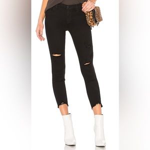 JBRAND x Revolve 835 Mid Rise Distressed Capri Jean in Overexposure